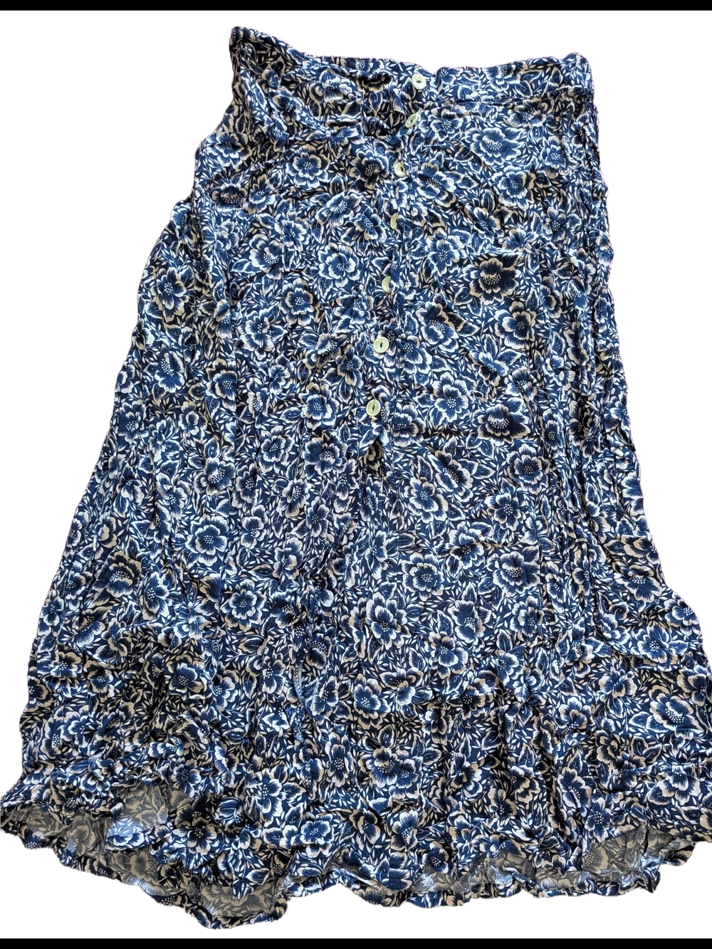Venezia Blue Floral Maxi Skirt